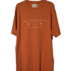 Camiseta unisex, algodón orgánico, logo Oceanna, palmeras, RUST, ropa sostenible